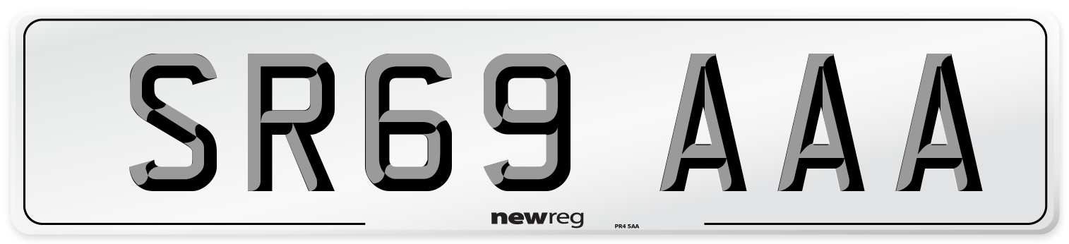 SR69 AAA Number Plate from New Reg
